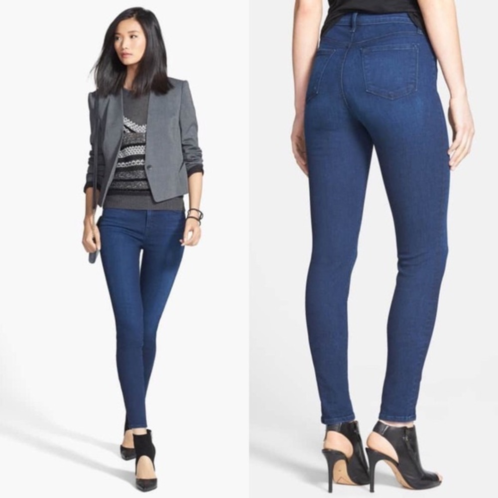 J Brand Dark Washed Stretch Supreme Skinny Jeans